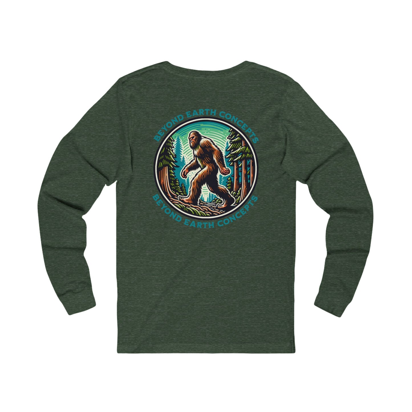 Bigfoot in the forest Long Sleeve T-shirt