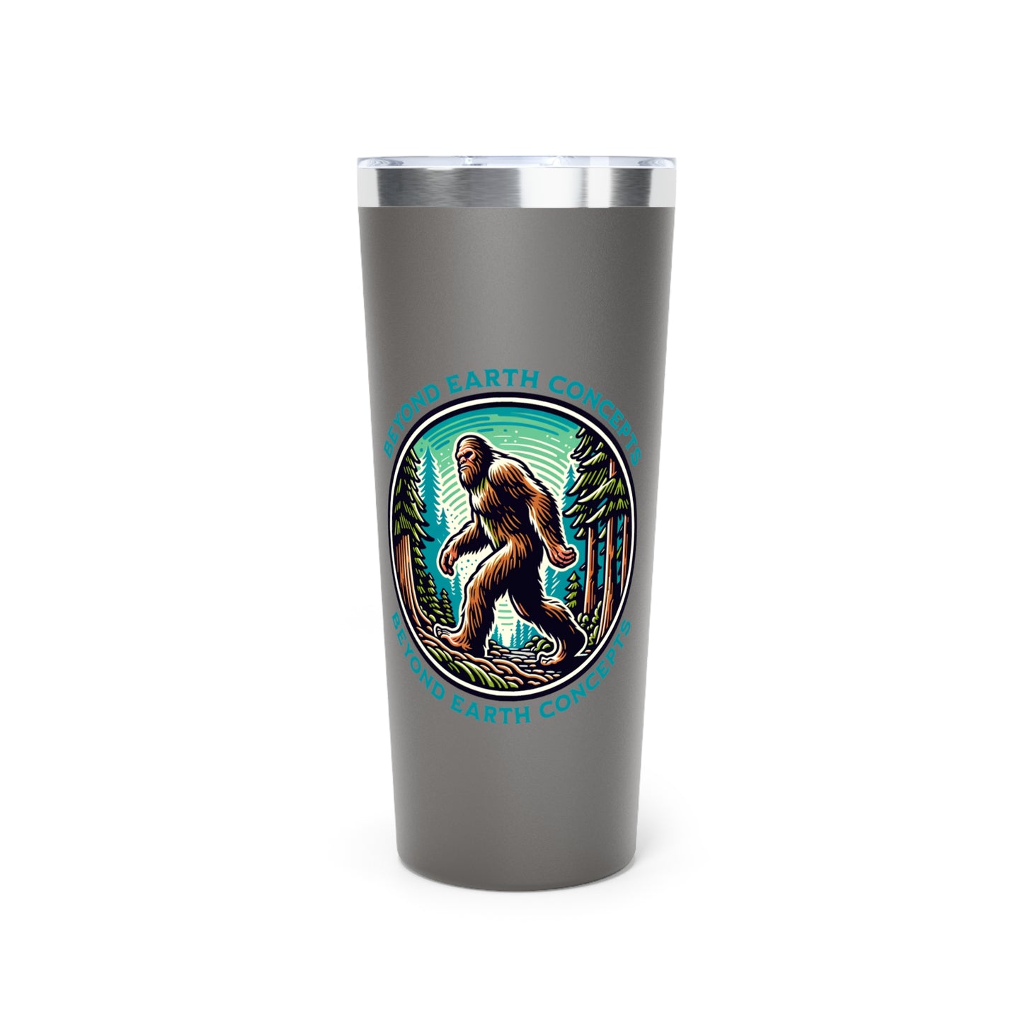 Bigfoot in Forest Copper Vacuum Insulated Tumbler, 22oz