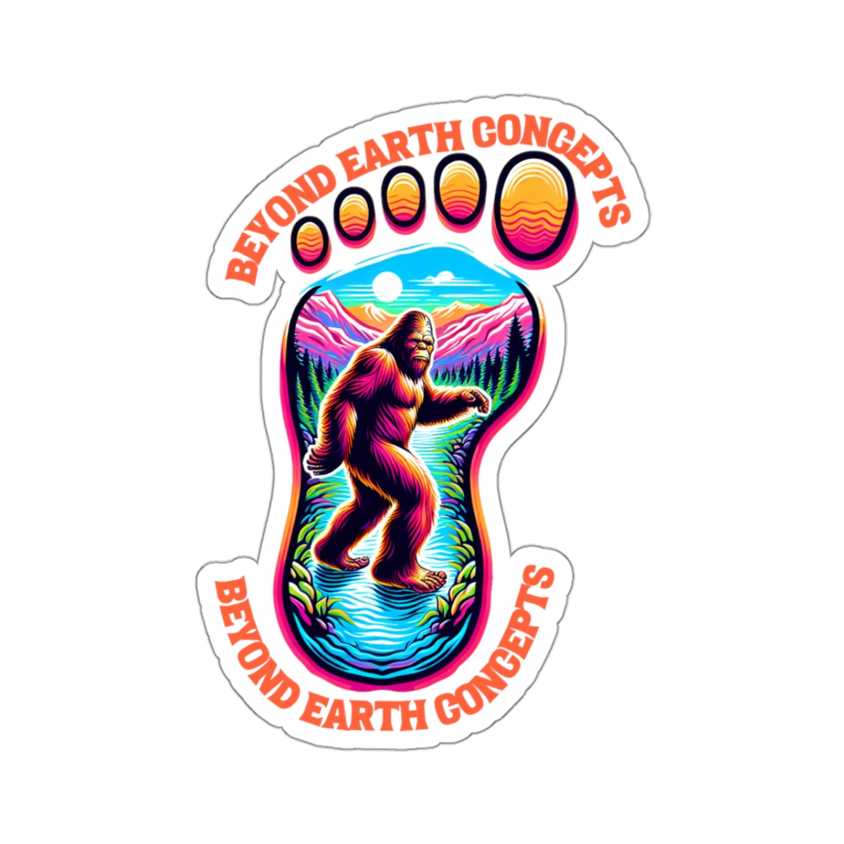 Bigfoot Footprint Sticker