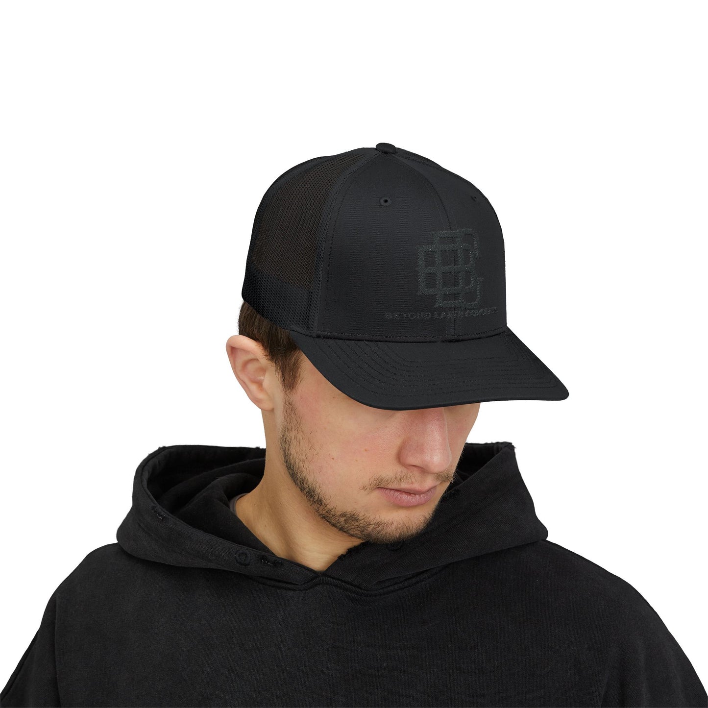 Blacked Out BEC Logo Snapback Trucker Hat