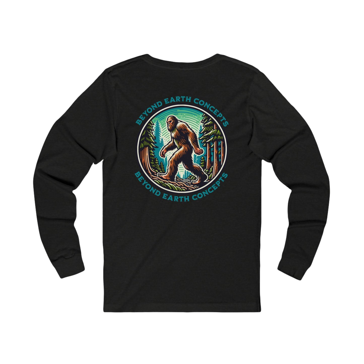 Bigfoot in the forest Long Sleeve T-shirt