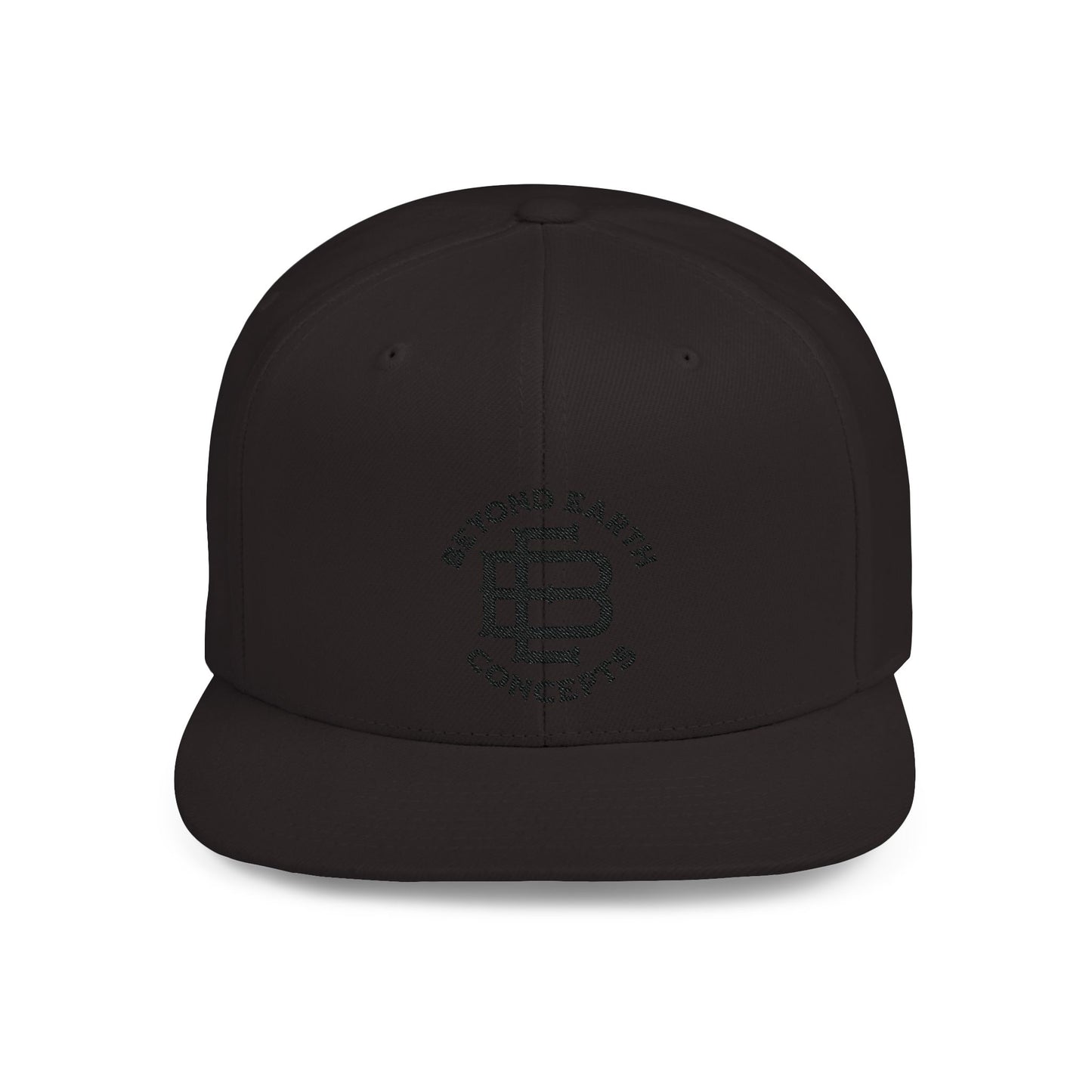 Blacked Out Beyond Earth Logo Flat Bill Hat