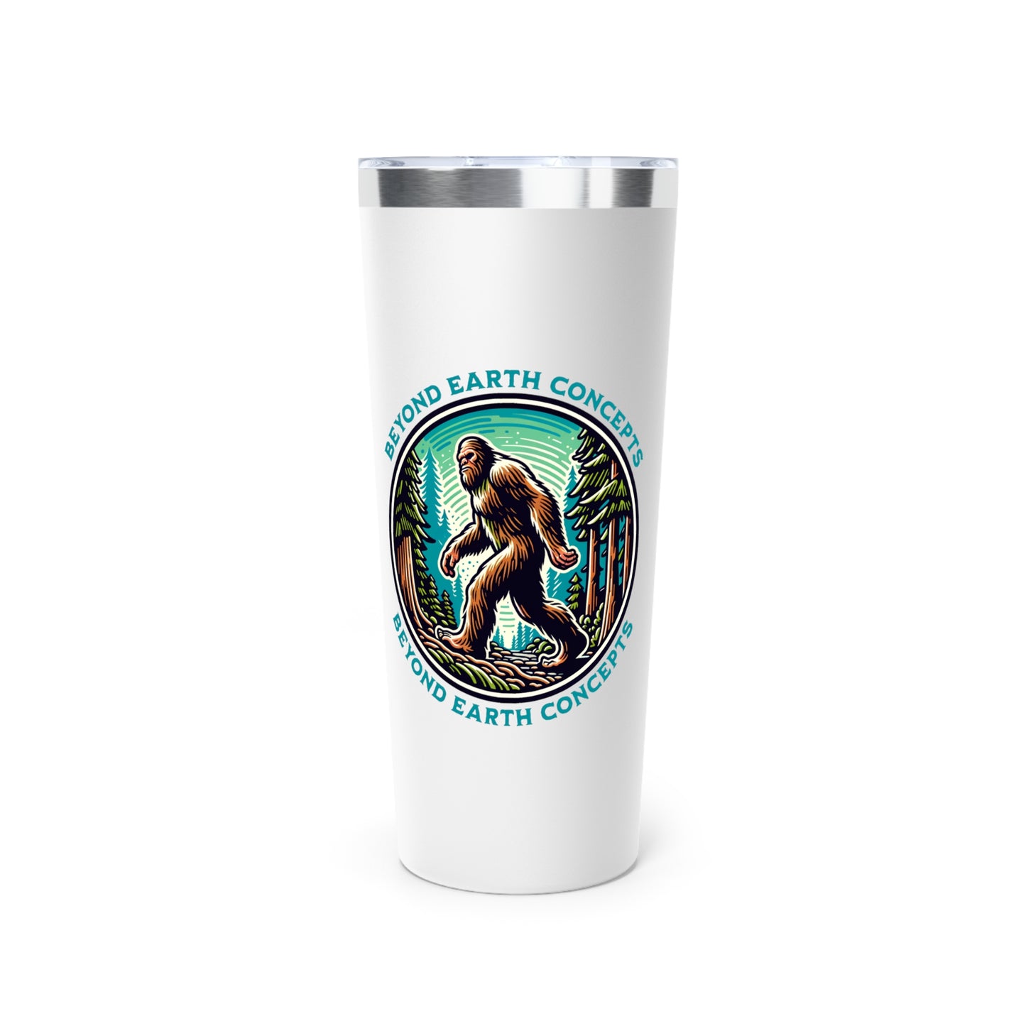 Bigfoot in Forest Copper Vacuum Insulated Tumbler, 22oz