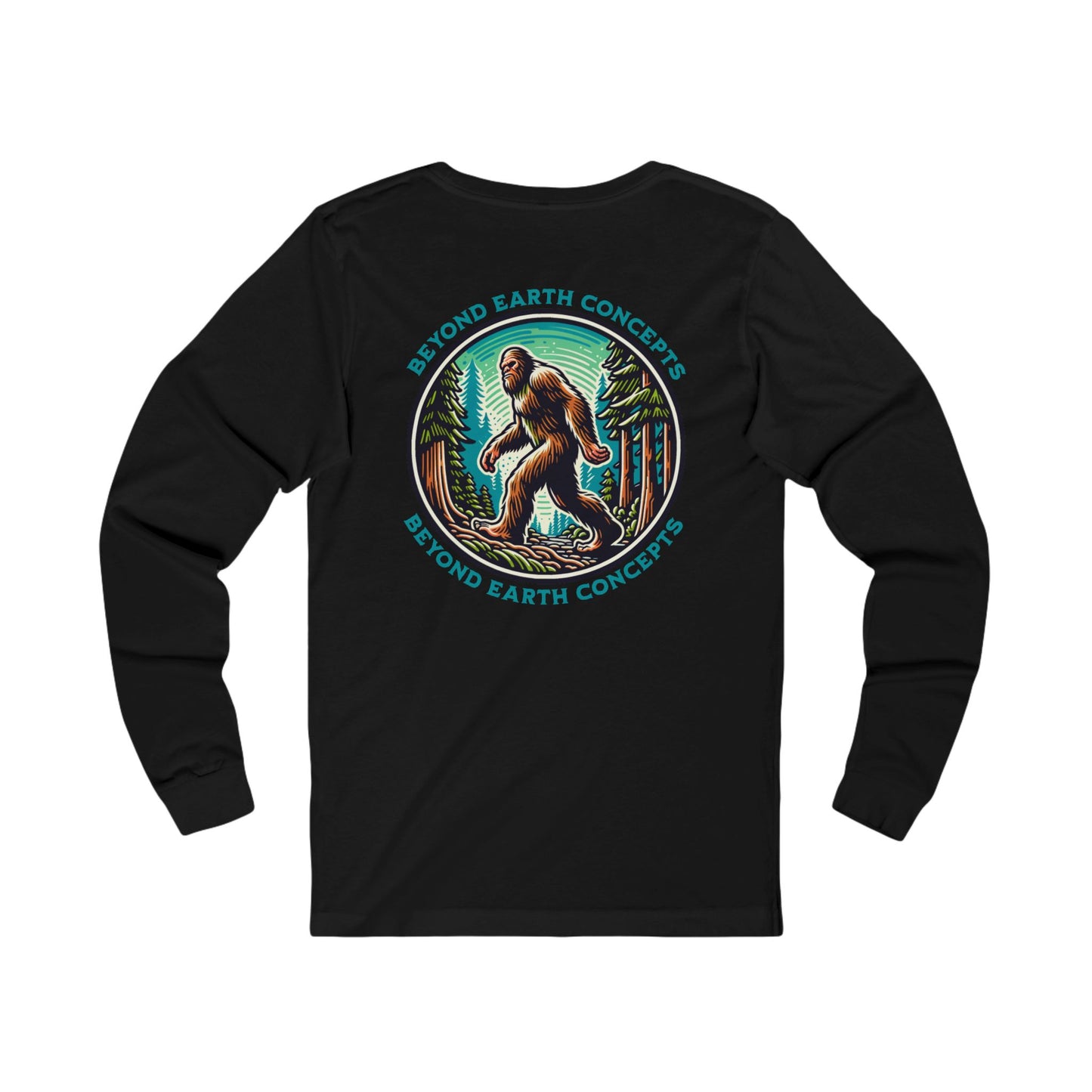 Bigfoot in the forest Long Sleeve T-shirt