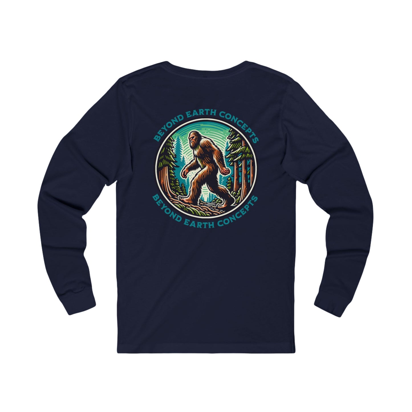 Bigfoot in the forest Long Sleeve T-shirt