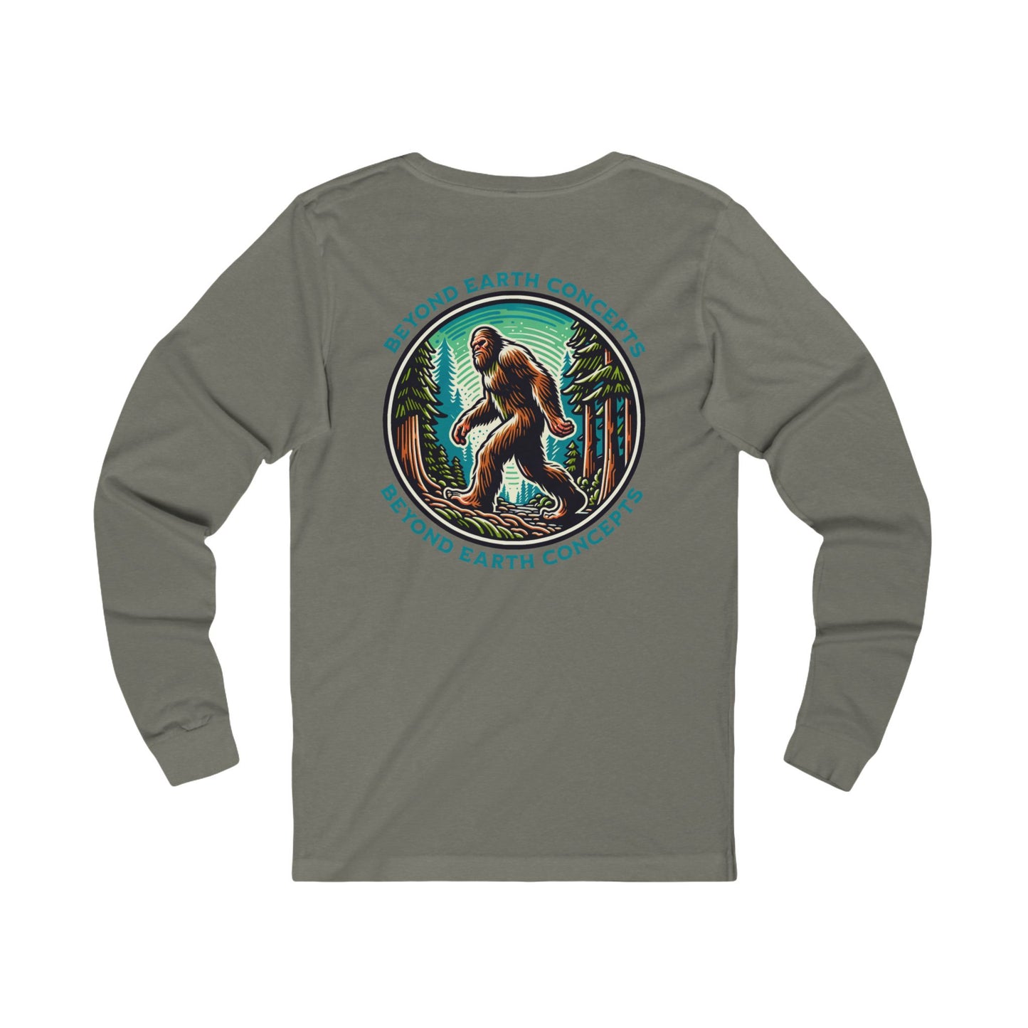 Bigfoot in the forest Long Sleeve T-shirt